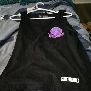 Neff Black Tank with Purple Venom Design
